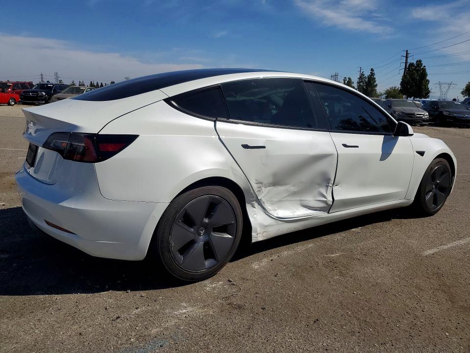 2022 Tesla Model 3 VIN 5YJ3E1EA3NF331458 COPART salvage auction — SIDE, Ca - Salvage Certificate, sold $7,800 on 2026-07-28 (photo 3)