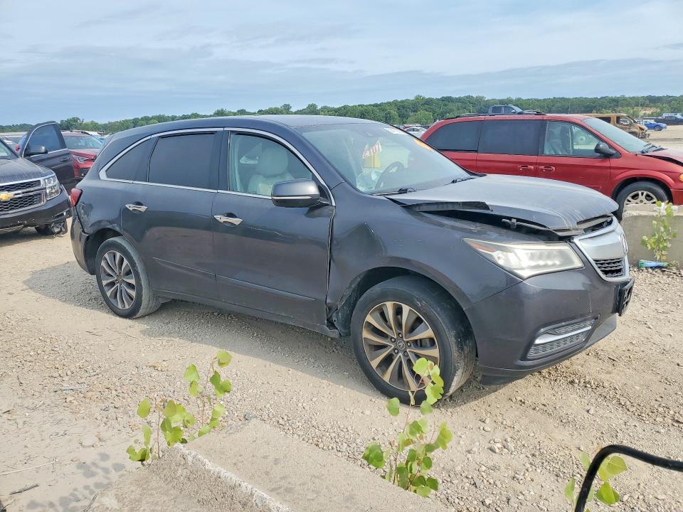 2016 Acura Mdx VIN 5FRYD3H43GB002190 COPART salvage auction — FRONT END, Ks - Cert Of Title-Salvage, sold $2,300 on 2026-07-25 (photo 4)