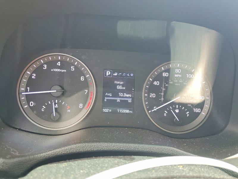 2017 Hyundai Tucson VIN KM8J33A43HU441488 COPART salvage auction — BURN, Fl - Cert Of Title Slvg Rebuildable, sold $3,900 on 2026-07-07 (photo 9)