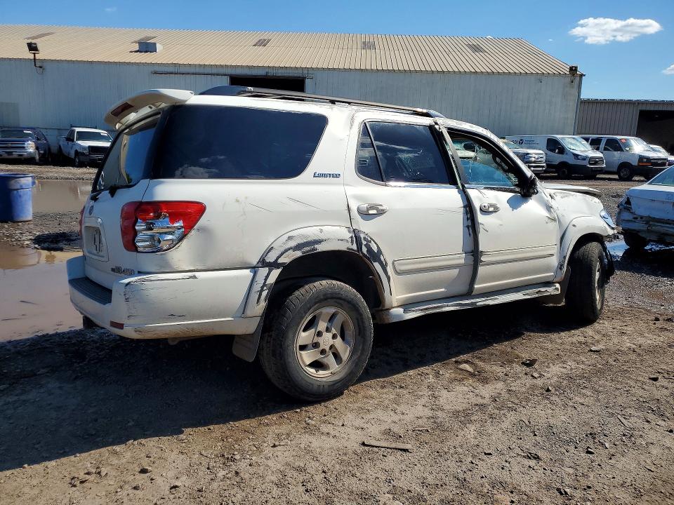 2002 Toyota Sequoia VIN 5TDBT48A52S130473 COPART salvage auction — ROLLOVER, Pa - Certificate Of Salvage, sold $425 on 2026-07-06 (photo 3)