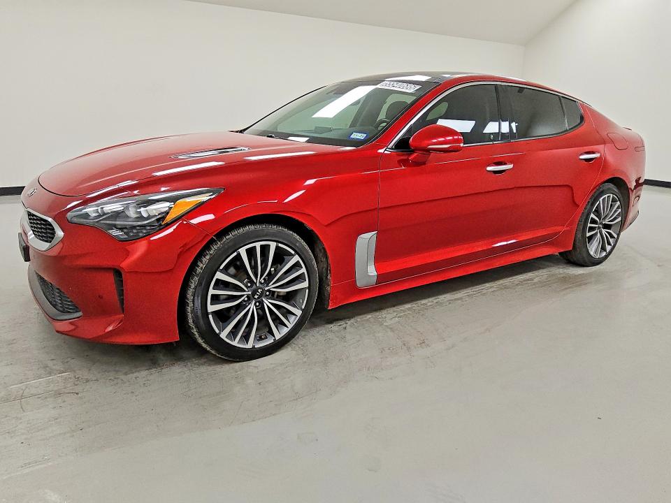 2019 Kia Stinger VIN KNAE25LA4K6059812 COPART salvage auction — MINOR DENT/SCRATCHES, Tx - Certificate Of Title, sold $9,400 on 2026-07-02 (photo 1)