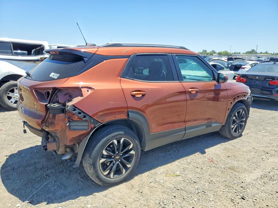 2021 Chevrolet Trailblazer VIN KL79MPS2XMB100651 COPART salvage auction — FRONT END, Ca - Salvage Certificate, sold $3,150 on 2026-07-09 (photo 3)