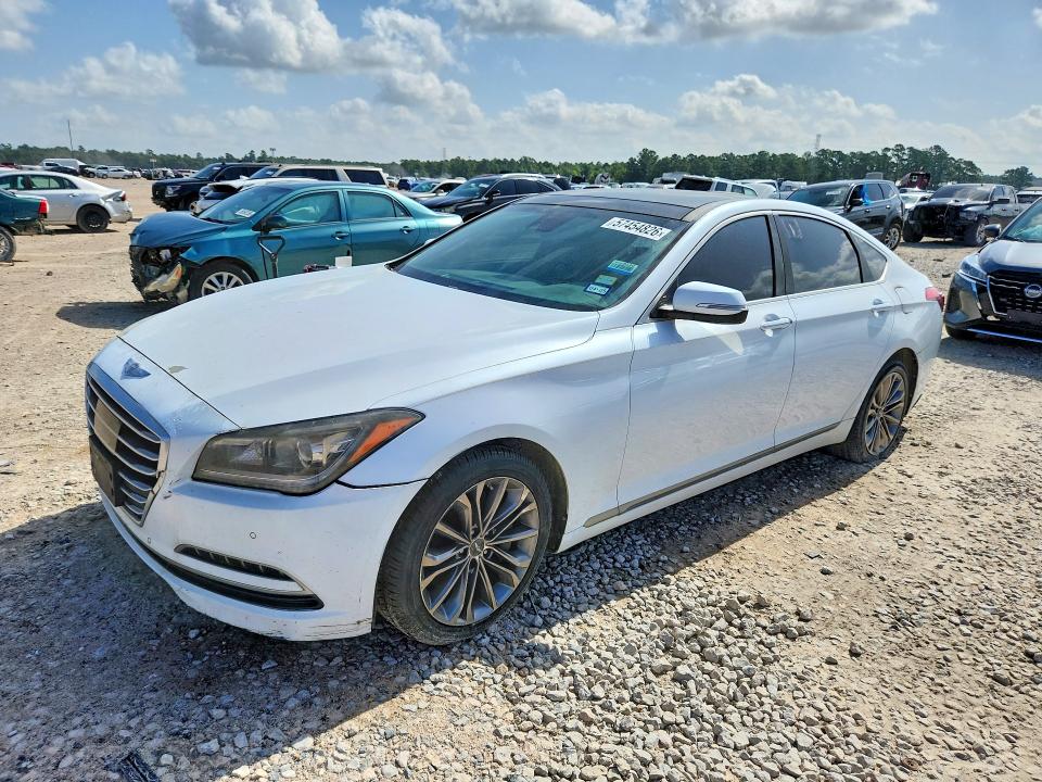 2015 Hyundai Genesis VIN KMHGN4JE6FU021062 COPART salvage auction — FRONT END, Tx - Certificate Of Title, sold $1,400 on 2026-07-09 (photo 1)