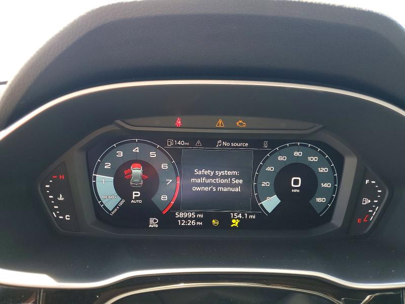 2022 Audi Q3 VIN WA1DECF35N1114321 COPART salvage auction — FRONT END, Nc - Salvage Certificate Of Title, sold $6,600 on 2026-07-16 (photo 9)