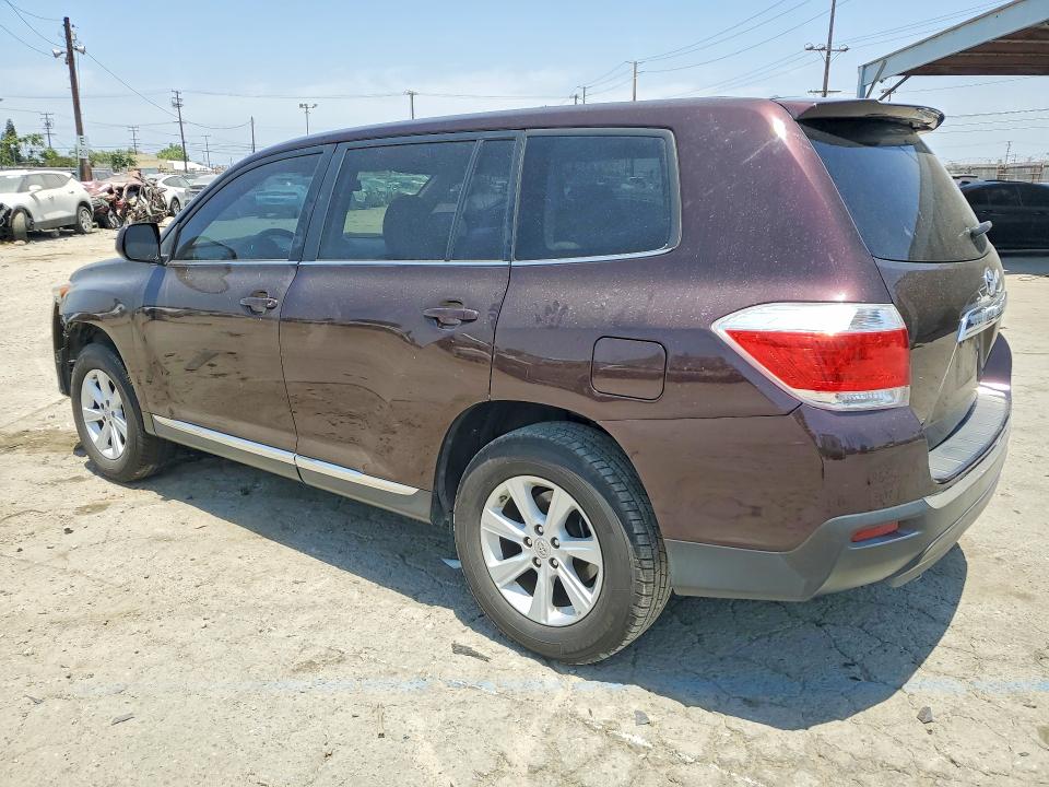 2012 Toyota VIN 5TDZA3EH7CS030702 COPART salvage auction — FRONT END, Ca - Salvage Certificate, sold $3,400 on 2026-07-30 (photo 2)