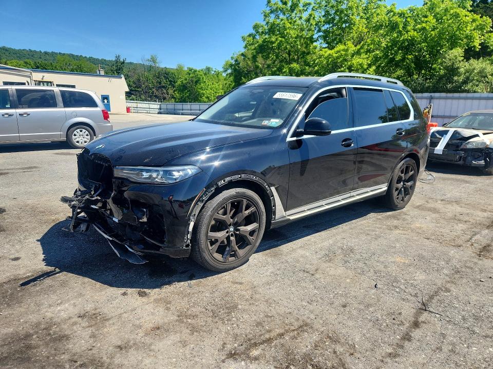 2022 BMW X7 VIN 5UXCW2C04N9J48995 COPART salvage auction — FRONT END, Pa - Certificate Of Salvage, sold $20,300 on 2026-07-14 (photo 1)