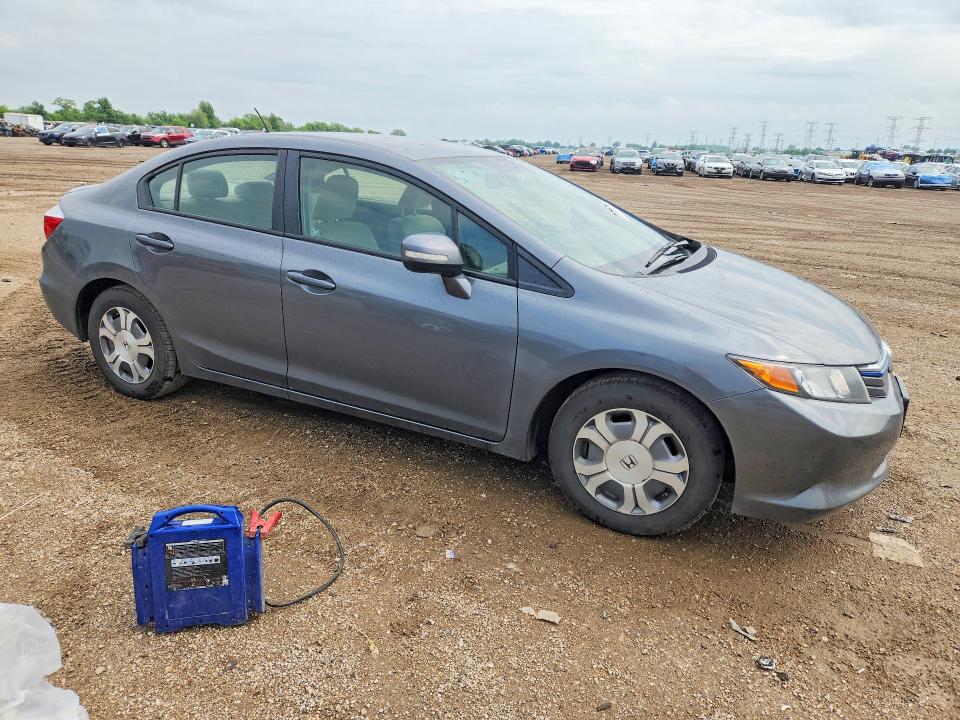 2012 Honda Civic VIN JHMFB4F24CS004029 COPART salvage auction — SIDE, Il - Salvage Certificate, sold $425 on 2026-07-09 (photo 4)