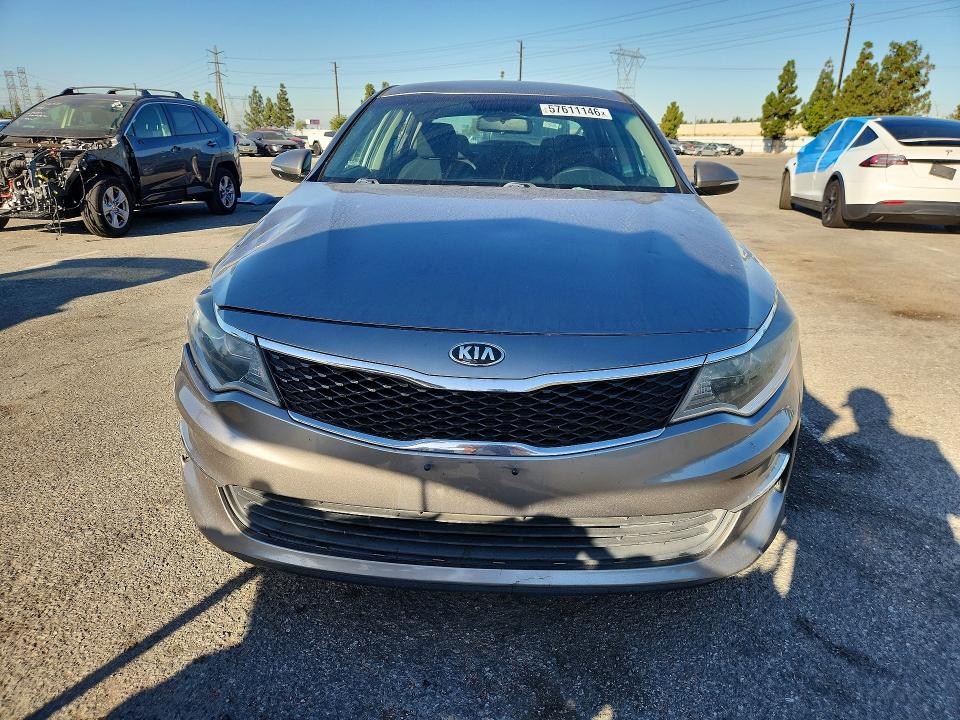 2016 Kia Optima VIN 5XXGT4L36GG072333 COPART salvage auction — FRONT END, Ca - Salvage Certificate, sold $1,250 on 2026-07-28 (photo 5)