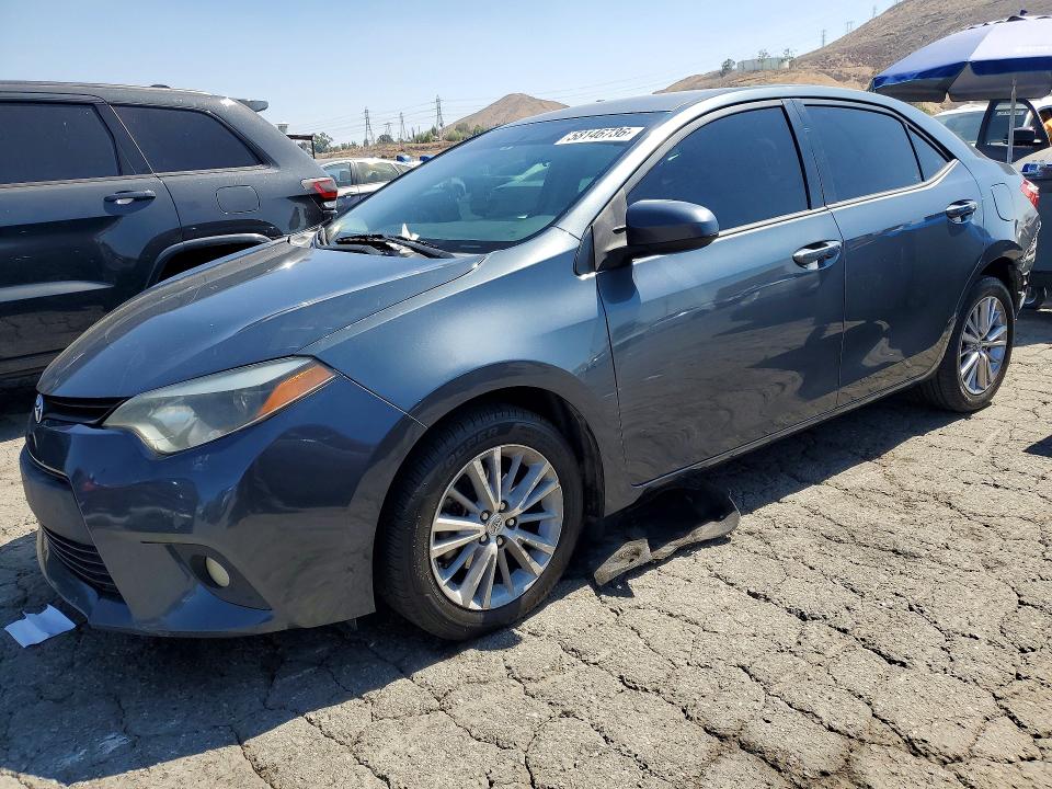 2014 Toyota Corolla VIN 5YFBURHEXEP104638 COPART salvage auction — REAR END, Ca - Salvage Certificate, sold $2,750 on 2026-07-02 (photo 1)
