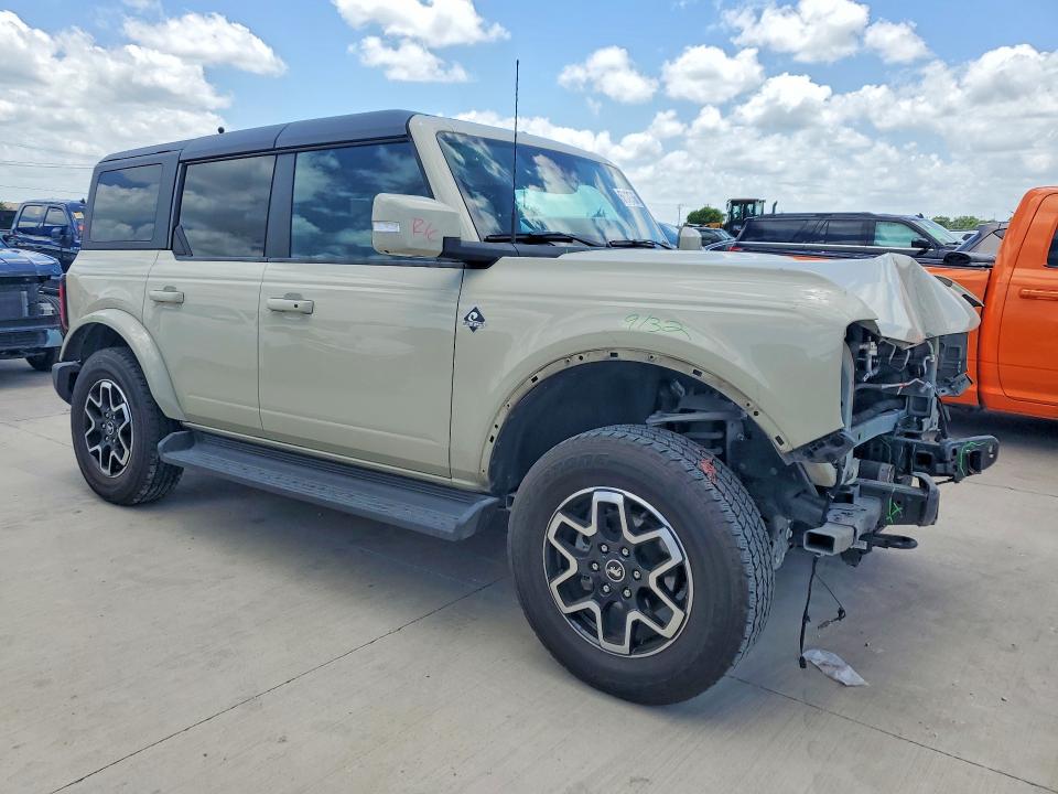 2025 Ford Bronco VIN 1FMDE8BH0SLA43741 COPART salvage auction — FRONT END, Tx - Salvage Vehicle Title, sold $20,800 on 2026-07-02 (photo 4)