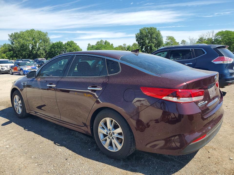 2018 Kia Optima VIN 5XXGT4L38JG214477 COPART salvage auction — HAIL, Ia - Cert Of Title-Salvage Title, sold $4,000 on 2026-07-24 (photo 2)