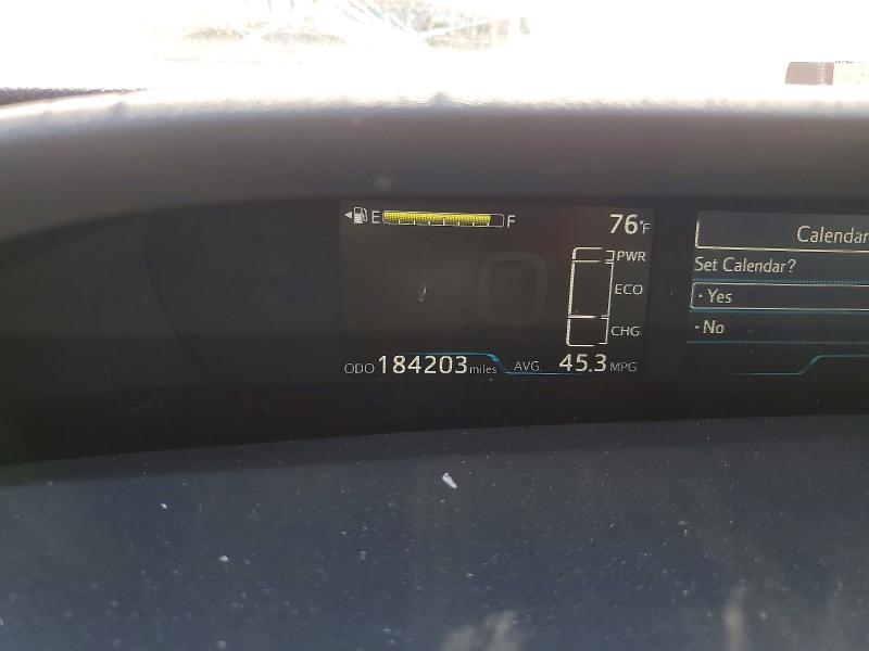 2017 Toyota Prius VIN JTDKBRFU6H3558219 COPART salvage auction — FRONT END, CA - SALVAGE CERTIFICATE, sold $2,100 on 2026-07-13 (photo 9)