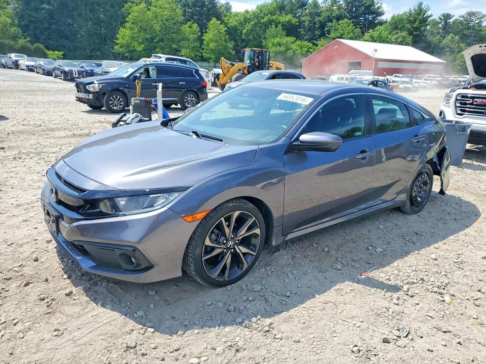2021 Honda Civic VIN 2HGFC2F86MH528929 COPART salvage auction — REAR END, Ma - Cert Of Title-Salvage, sold $5,300 on 2026-07-02 (photo 1)