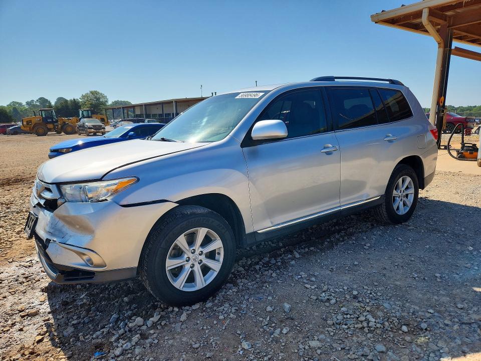 2012 Toyota Highlander VIN 5TDZK3EH8CS057002 COPART salvage auction — FRONT END, Al - Cert Of Title-Salvage Title, sold $2,250 on 2026-07-16 (photo 1)