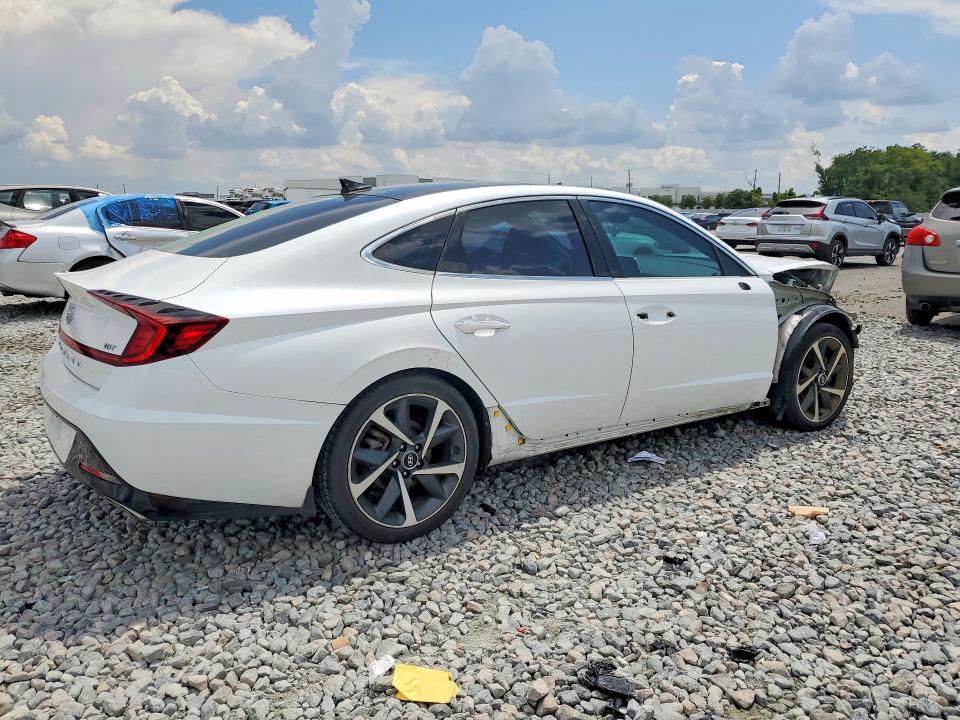 2021 Hyundai Sonata VIN 5NPEJ4J2XMH132265 COPART salvage auction — FRONT END, Fl - Cert Of Title Slvg Rebuildable, sold $6,200 on 2026-07-27 (photo 3)