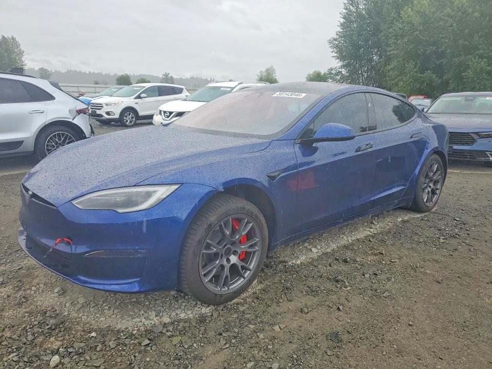 2023 Tesla Model s VIN 5YJSA1E67PF517008 COPART salvage auction — FRONT END, Wa - Bill Of Sale, sold $36,750 on 2026-07-13 (photo 1)