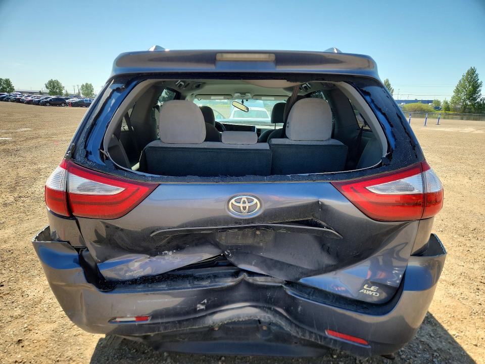 2017 Toyota Sienna VIN 5TDJZ3DC4HS185274 COPART salvage auction — REAR END, Ab - Bos - Nonrepairable, sold $2,100 on 2026-07-21 (photo 6)