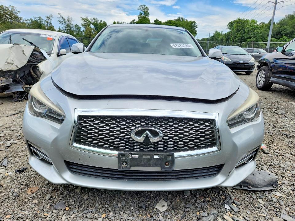2014 Infiniti Q50 VIN JN1BV7AR9EM702515 COPART salvage auction — REAR END, Md - Parts Only-No Title Letter, sold $1,900 on 2026-07-31 (photo 5)