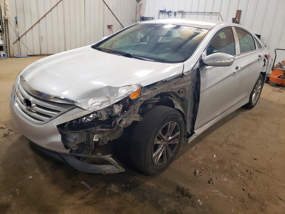 2014 Hyundai Sonata VIN 5NPEB4ACXEH919966 COPART salvage auction — FRONT END, Ak - Bill Of Sale- Salvage, sold $100 on 2026-07-14 (photo 1)
