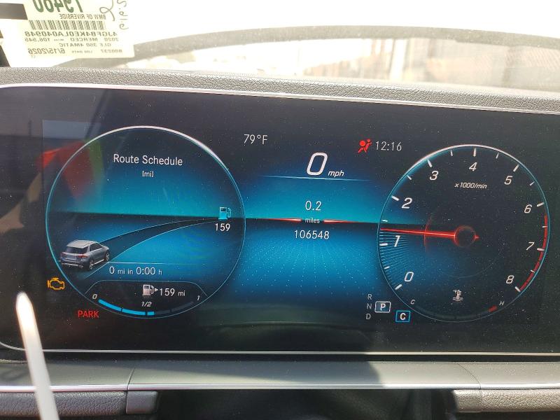 2020 Mercedes-benz VIN 4JGFB4KE0LA040948 COPART salvage auction — MINOR DENT/SCRATCHES, Ca - Dis/Dlr/Exp Only Clean Title (P), sold $24,500 on 2026-07-20 (photo 9)