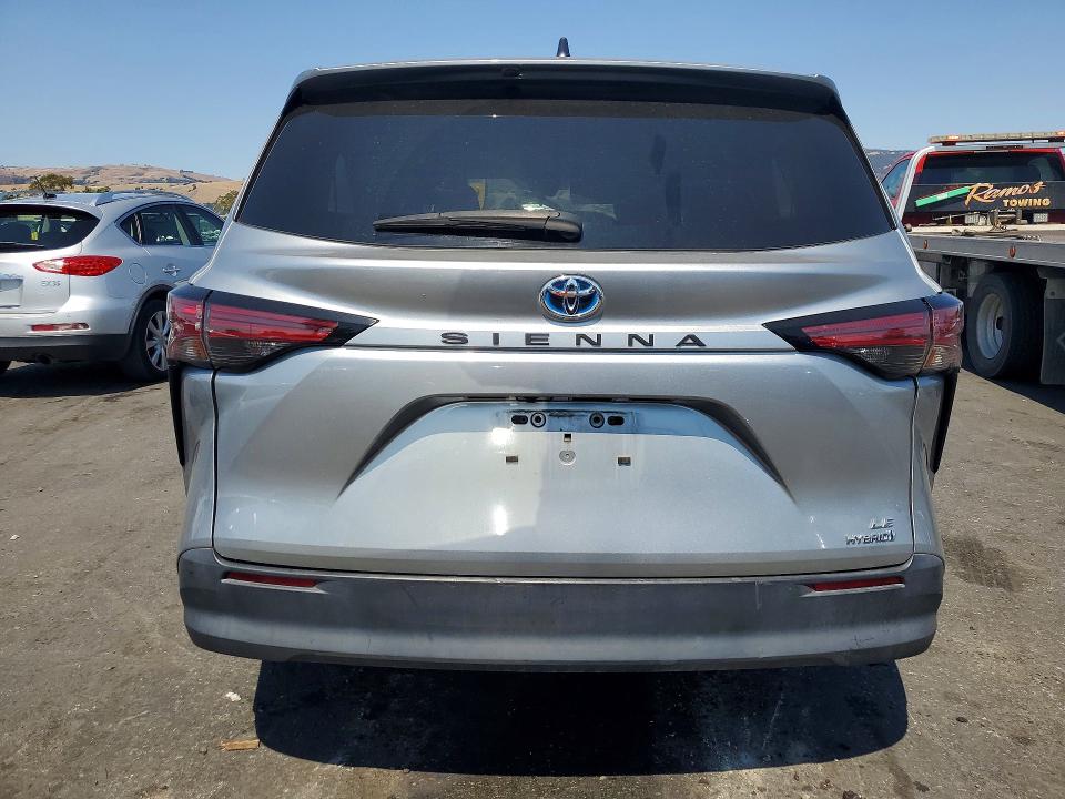 2022 Toyota VIN 5TDKRKEC6NS100704 COPART salvage auction — FRONT END, Ca - Salvage Certificate, sold $14,900 on 2026-07-23 (photo 6)
