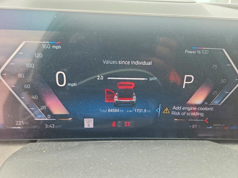 2023 BMW X7 VIN 5UX23EM06P9P83739 COPART salvage auction — REAR END, Tx - Salvage Vehicle Title, sold $21,200 on 2026-07-23 (photo 9)