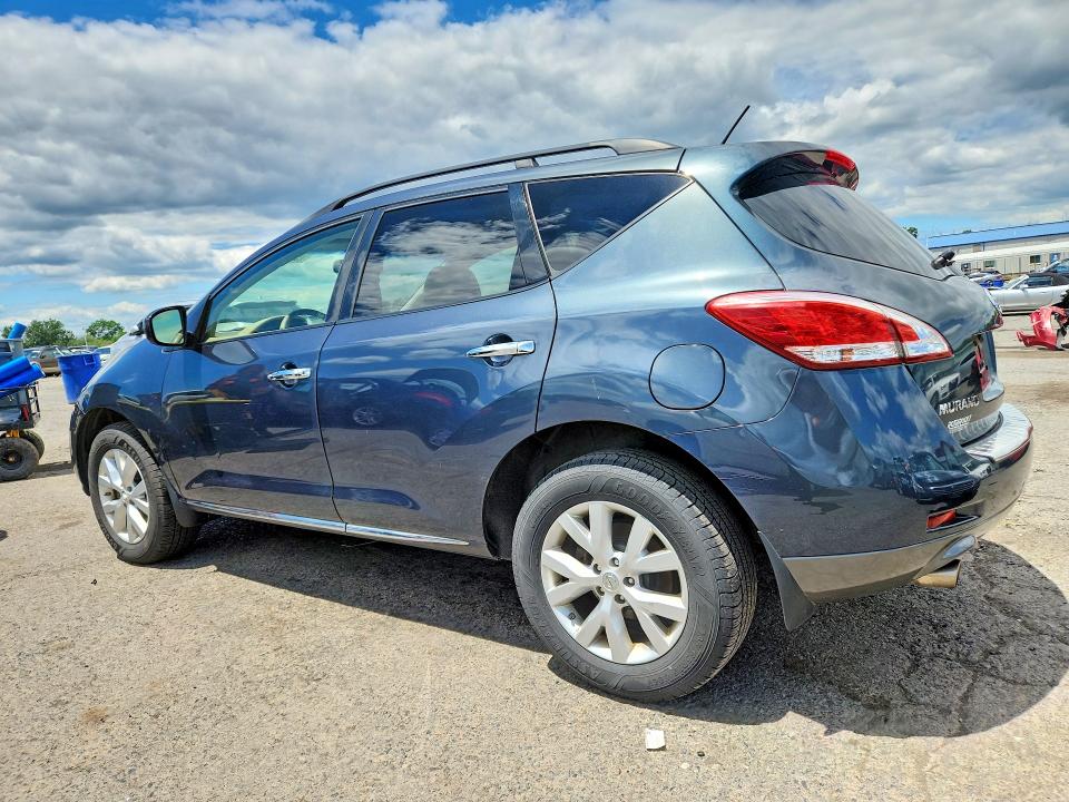 2013 Nissan Murano VIN JN8AZ1MW4DW322081 COPART salvage auction — MECHANICAL, Pa - Cert Of Title, sold $450 on 2026-07-31 (photo 2)