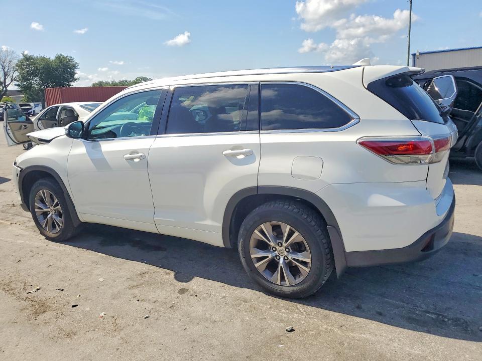 2014 Toyota Highlander VIN 5TDJKRFH3ES016326 COPART salvage auction — FRONT END, FL - CERTIFICATE OF TITLE (P), sold $4,300 on 2026-07-02 (photo 2)
