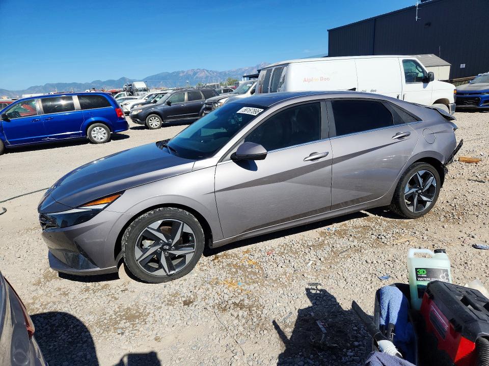 2023 Hyundai Elantra VIN KMHLN4AJ0PU081416 COPART salvage auction — REAR END, Ut - Salvage Certificate, sold $4,800 on 2026-07-24 (photo 1)