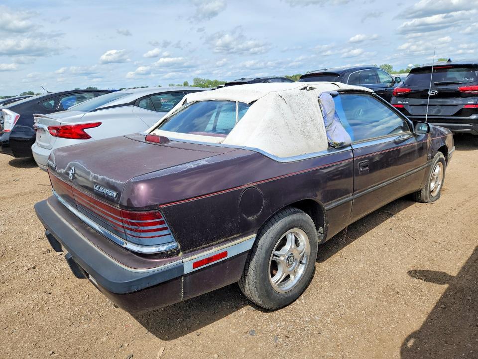 1991 Chrysler Lebaron VIN 1C3XJ4536MG100515 COPART salvage auction — SIDE, Il - Certificate Of Title, sold $275 on 2026-07-09 (photo 3)
