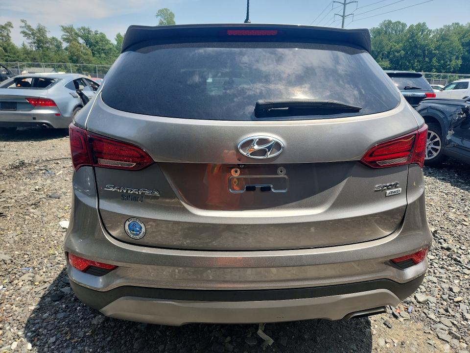 2018 Hyundai Santa fe VIN 5XYZTDLB4JG533936 COPART salvage auction — FRONT END, Md - Cert Of Salvage > 75% Damage, sold $2,150 on 2026-07-07 (photo 6)