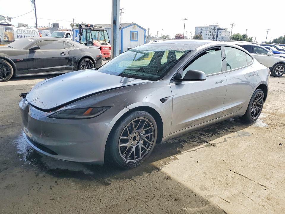 2025 Tesla Model 3 VIN 5YJ3E1EA8SF068993 COPART salvage auction — FRONT END, Ca - Salvage Certificate, sold $12,200 on 2026-07-27 (photo 1)