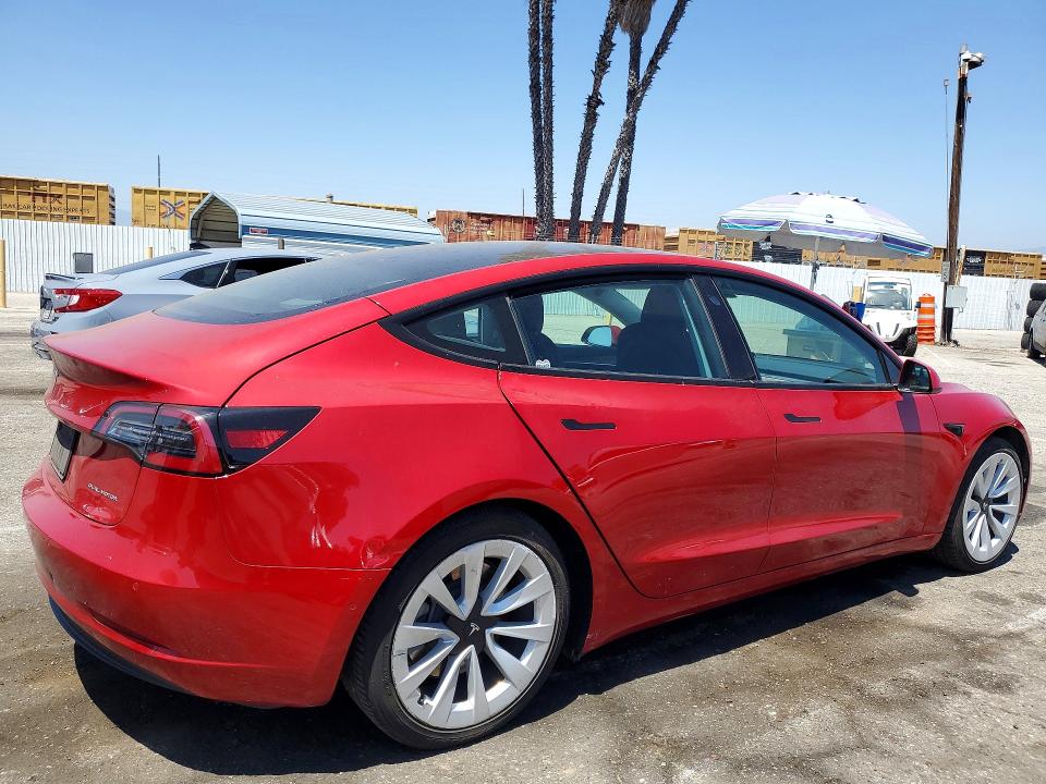 2022 Tesla Model 3 VIN 5YJ3E1EB8NF271878 COPART salvage auction — SIDE, Ca - Salvage Certificate, sold $7,900 on 2026-07-28 (photo 3)