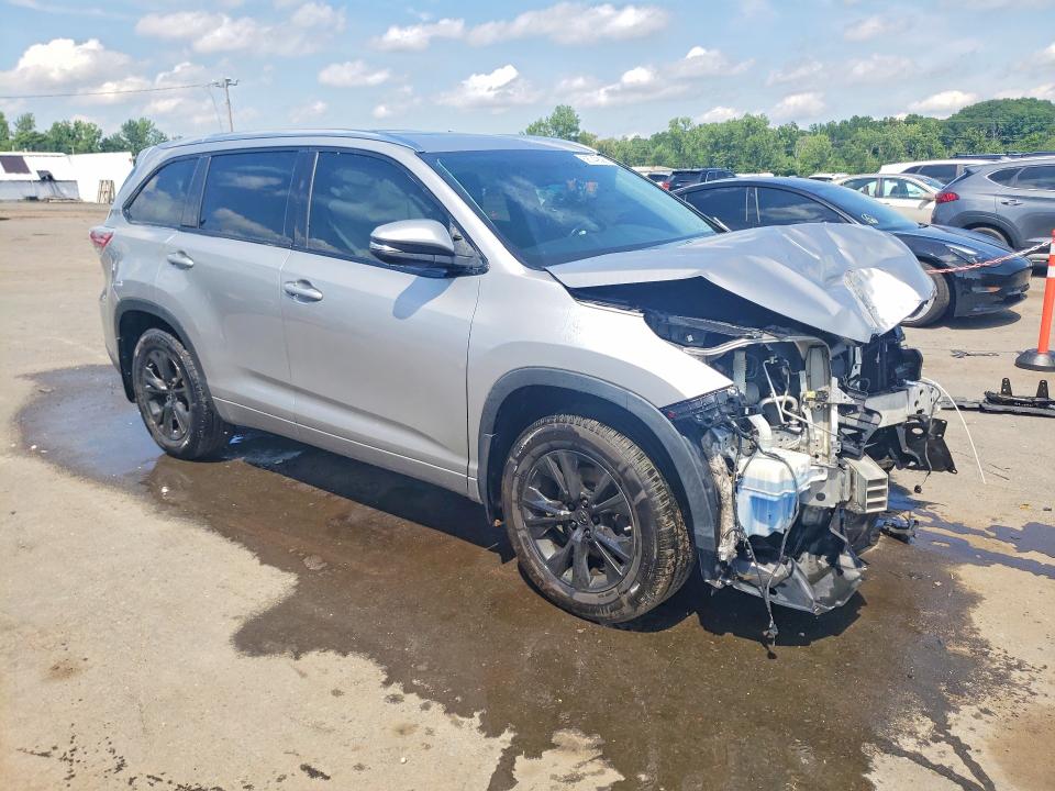 2016 Toyota Highlander VIN 5TDJKRFH7GS301050 COPART salvage auction — FRONT END, Ct - Cert Of Title-Salvage, sold $3,600 on 2026-07-17 (photo 4)