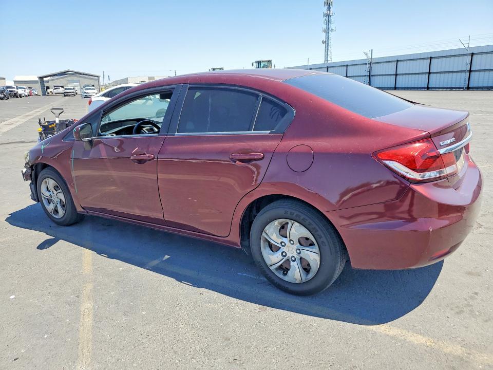 2014 Honda Civic VIN 2HGFB2E5XEH558530 COPART salvage auction — FRONT END, Ca - Salvage Certificate, sold $2,800 on 2026-07-02 (photo 2)