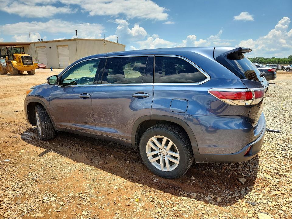 2014 Toyota Highlander VIN 5TDZARFH5ES008315 COPART salvage auction — FRONT END, AL - CERT OF TITLE-SALVAGE TITLE, sold $7,500 on 2026-07-29 (photo 2)