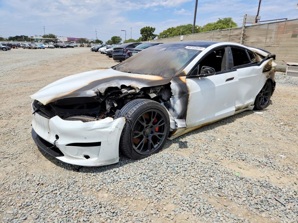 2021 Tesla Model s VIN 5YJSA1E61MF453043 COPART salvage auction — BURN, CA - SALVAGE CERTIFICATE, sold $350 on 2026-07-31 (photo 1)