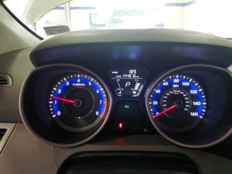 2013 Hyundai Elantra VIN KMHDH4AE4DU973551 COPART salvage auction — FRONT END, VA - CERTIFICATE OF TITLE, sold $1,150 on 2026-07-02 (photo 9)