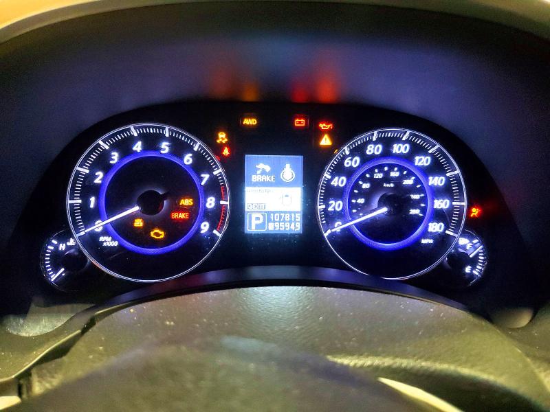 2013 Infiniti Fx37 VIN JN8CS1MW9DM172851 COPART salvage auction — FRONT END, Pa - Certificate Of Salvage, sold $850 on 2026-07-31 (photo 9)