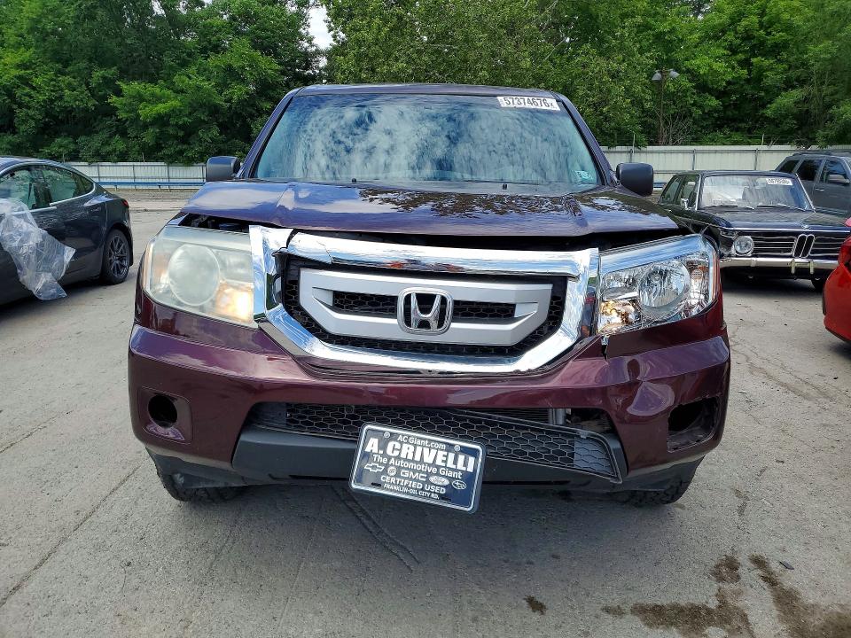 2011 Honda Pilot VIN 5FNYF4H25BB064120 COPART salvage auction — FRONT END, Pa - Certificate Of Salvage, sold $975 on 2026-07-09 (photo 5)