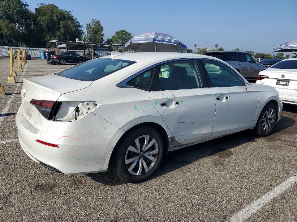 2025 Honda Civic VIN 2HGFE2F29SH523470 COPART salvage auction — FRONT END, Ca - Salvage Certificate, sold $6,500 on 2026-07-25 (photo 3)