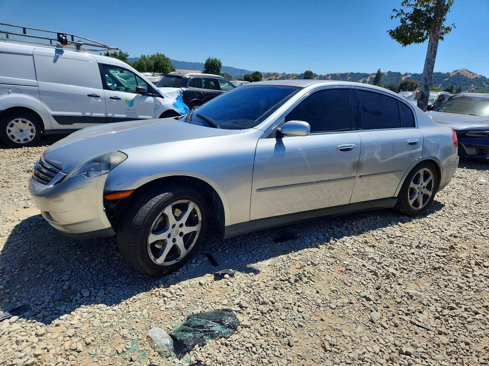2004 Infiniti G35 VIN JNKCV51E24M619329 COPART salvage auction — SIDE, CA - SALVAGE CERTIFICATE, sold $500 on 2026-07-14 (photo 1)
