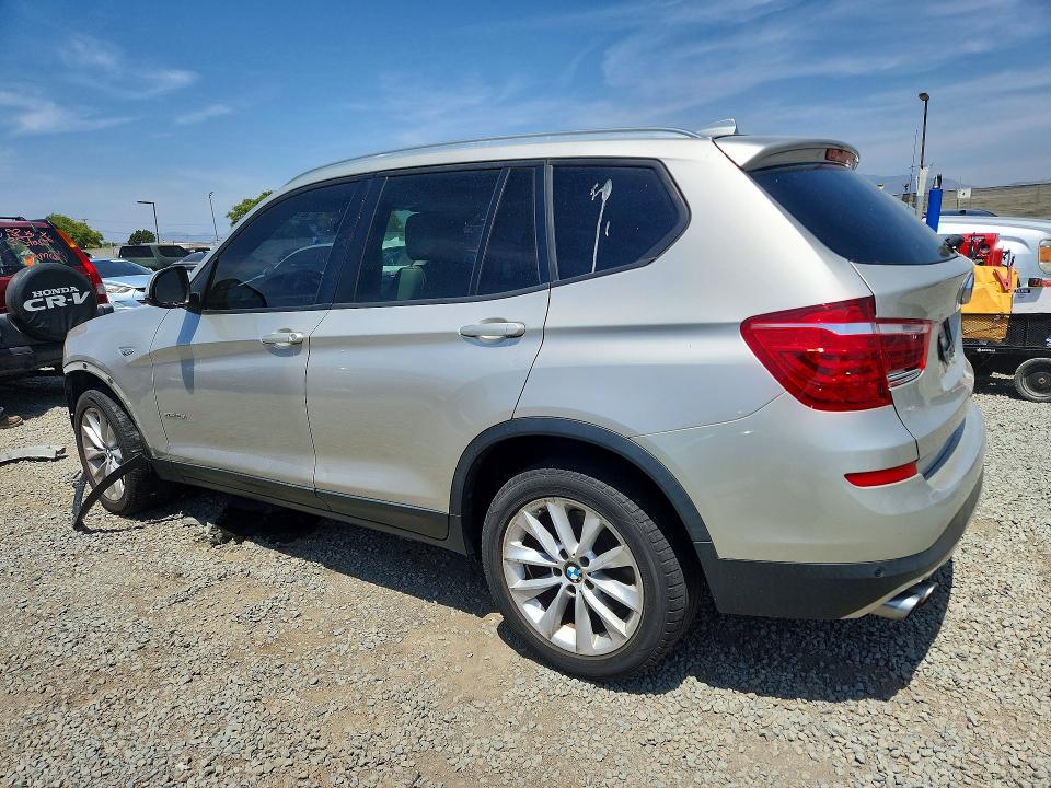 2017 BMW X3 VIN 5UXWZ7C38H0V89842 COPART salvage auction — FRONT END, Ca - Salvage Certificate, sold $1,650 on 2026-07-02 (photo 2)