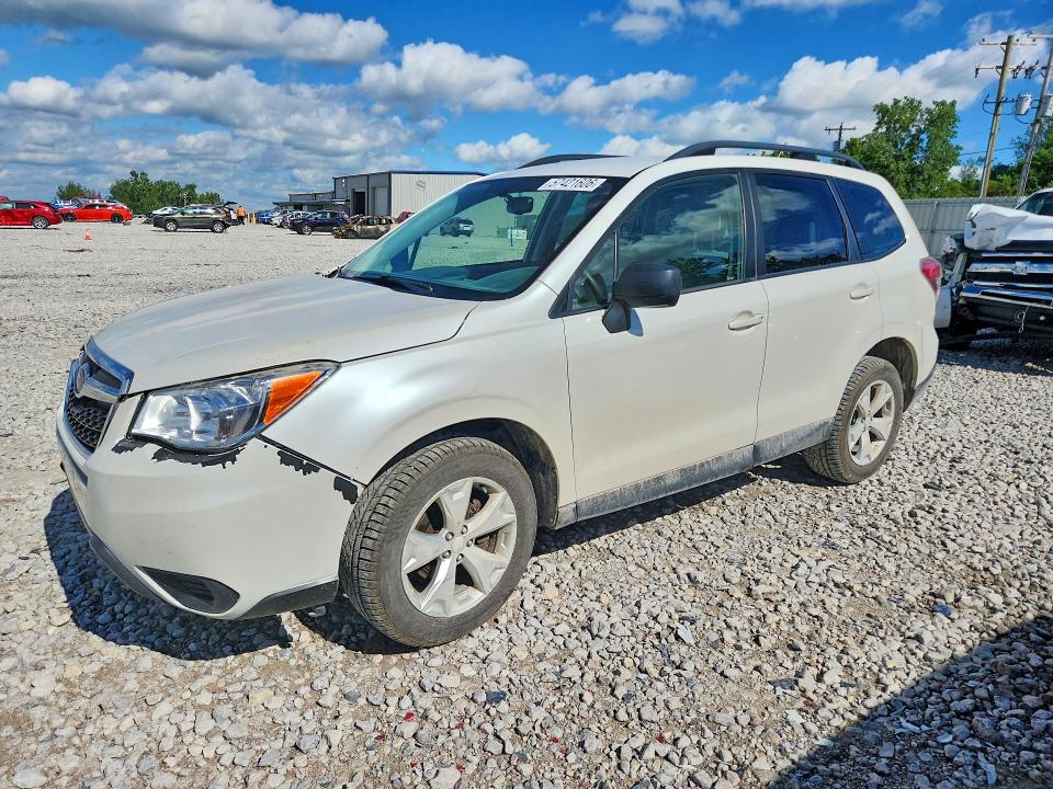 2015 Subaru Forester VIN JF2SJABC7FH593919 COPART salvage auction — FRONT END, Mi - Certificate Of Title, sold $200 on 2026-07-23 (photo 1)