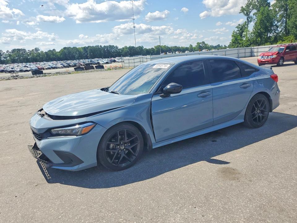 2022 Honda Civic VIN 2HGFE2F55NH538059 COPART salvage auction — FRONT END, Nc - Salvage Certificate Of Title, sold $3,400 on 2026-07-23 (photo 1)
