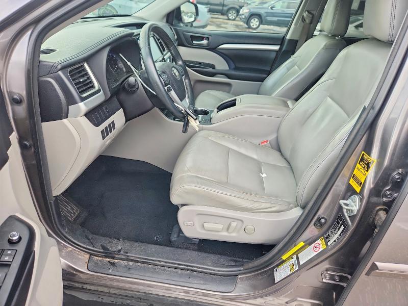 2016 Toyota Highlander VIN 5TDKKRFHXGS173889 COPART salvage auction — FRONT END, LA - CERT OF TITLE-SALVAGE, sold $7,100 on 2026-07-08 (photo 7)