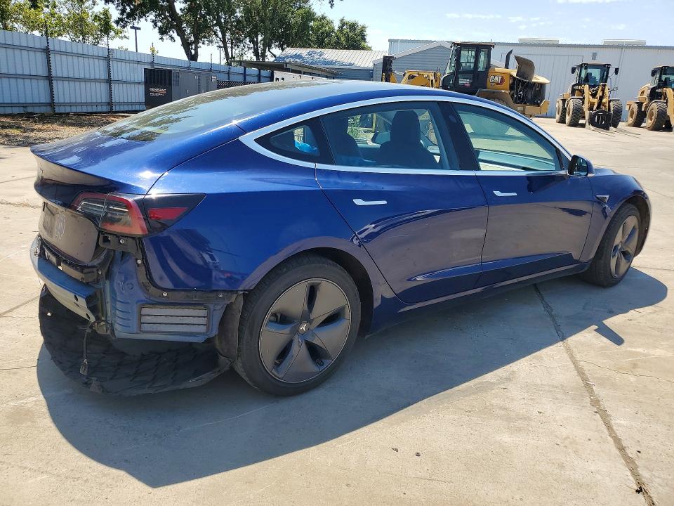 2018 Tesla VIN 5YJ3E1EAXJF154336 COPART salvage auction — REAR END, Ca - Salvage Certificate, sold $5,200 on 2026-07-13 (photo 3)