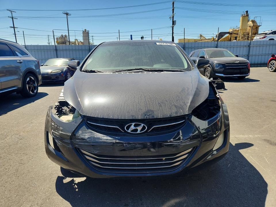 2012 Hyundai Elantra VIN KMHDH4AE6CU208100 COPART salvage auction — FRONT END, Ca - Salvage Certificate, sold $1,300 on 2026-07-07 (photo 5)