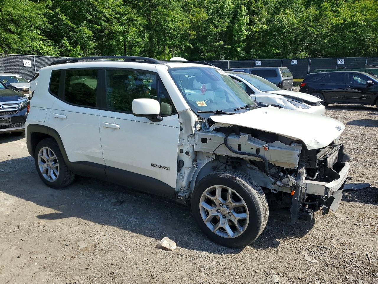 2016 Jeep Renegade VIN ZACCJABT1GPD10444 COPART salvage auction — Front End, MD - CERT OF SALVAGE > 75% DAMAGE, sold $875 on 2026-07-10 (photo 4)