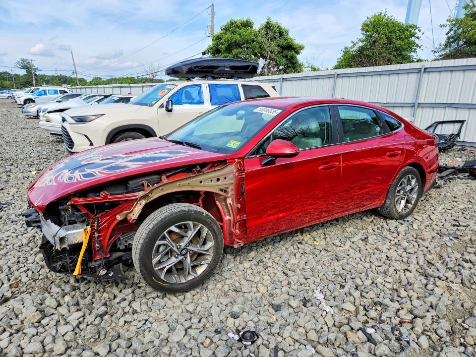 2021 Hyundai Sonata VIN 5NPEL4JA6MH092560 COPART salvage auction — FRONT END, Nj - Cert Of Title-Salvage, sold $2,850 on 2026-07-13 (photo 1)